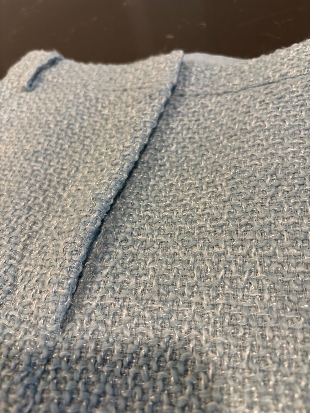 Amanda Uprichard Light Blue Tweed / Bouclé Shorts - Picture 4 of 8